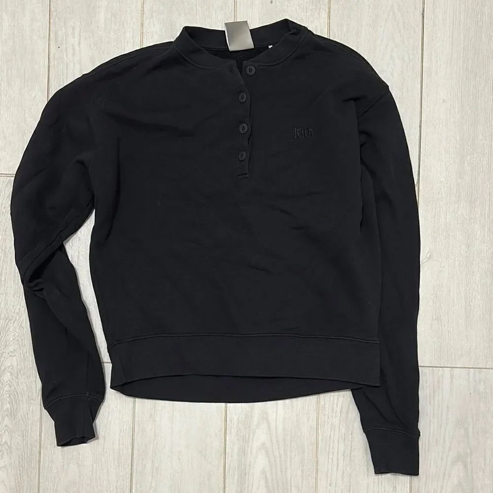 Kith black Buttondown crewneck XS